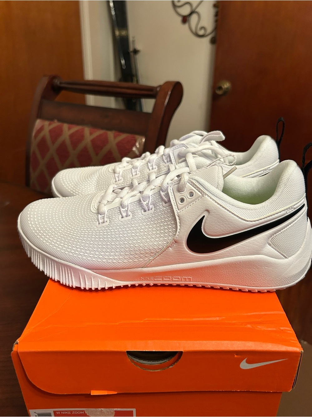 Nike White Women's Knit Lace-Up Sneakers - Picture 3 of 6